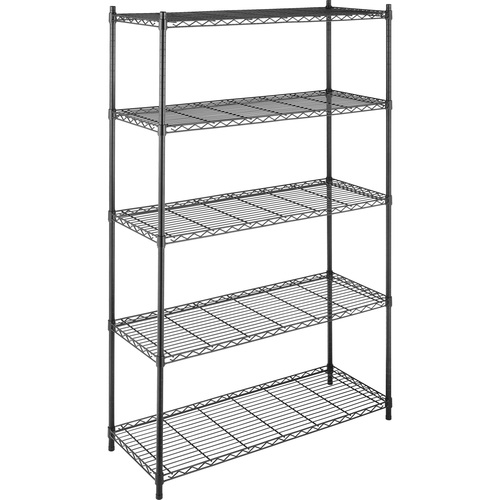 Whitmor 6070-3885 Storage Rack - 5 Tier(s) - 74" Height x 48" Width x 18" Depth - Adjustable Shelf, Heavy Duty - Black - Steel - 1