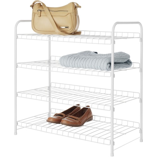 Whitmor 6023-4139-CB Storage Rack - 4 Tier(s) - Durable - White - Resin