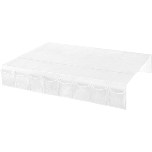 Whitmor Bed Skirt Organizer - 16 Pocket(s) - 12.5" Height x 52" Width x 74" Depth - Adjustable - White - 1