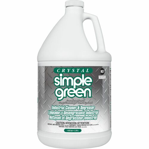 Simple Green Crystal Industrial Cleaner/Degreaser - For Multipurpose - Concentrate - 128 fl oz (4 quart)Bottle - 1 Each - Non-toxic, Non-flammable, Phosphate-free, Non-abrasive, Non-hazardous, Fragrance-free, Butyl-free, Unscented, Dye-free - Clear