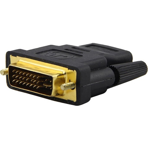4XEM DVI-I Dual Link Male To HDMI Female Adapter - 1 x 19-pin HDMI Digital Audio/Video Female - 1 x 29-pin DVI-I (Dual-Link) Video Male - 1920 x 1200 Supported - Gold, Nickel Connector - Black - 1