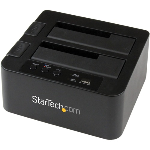StarTech.com Dual Bay Hard Drive Duplicator Dock, Standalone HDD/SSD Cloner/Copier, USB 3.0 / eSATA to SATA III Hard Drive Cloner - 2-Bay Hard Drive Duplicator Dock; 2.5" / 3.5" SATA Drives; SATA III; Up to 22 GB/min Sector-by-Sector Entire Disk Copy; USB