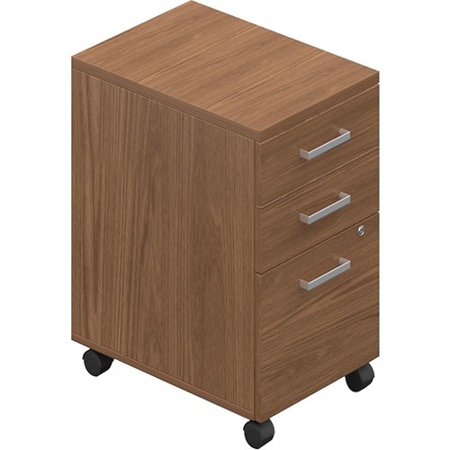 Offices To Go Ionic - Mobile Pedestal, 16"W x 22"D x 27"H, Winter Cherry - 3-Drawer - 16" x 22" x 27" - 3 x File Drawer(s), Box Drawer(s) - Material: Polyvinyl Chloride (PVC) - Finish: Winter Cherry, Laminate - Contemporary - Laminate - GLBMLMP22BBFWCR