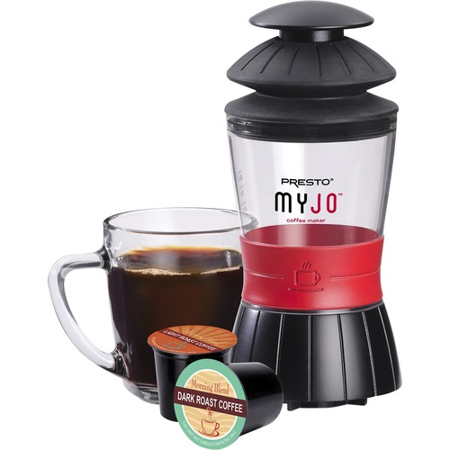 Presto MyJo Single Cup Coffee Maker - Microwave Safe - Plastic Body - Silicone Handle