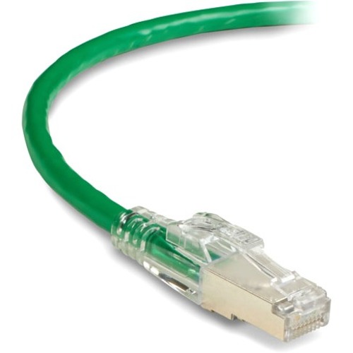 Black Box GigaTrue 3 Cat.6 (S/FTP) Patch Network Cable - 2 ft Category 6 Network Cable for Patch Panel, Wallplate, Network Device - First End: 1 x RJ-45 Network - Male - Second End: 1 x RJ-45 Network - Male - 1 Gbit/s - Patch Cable - Shielding - Gold Plat