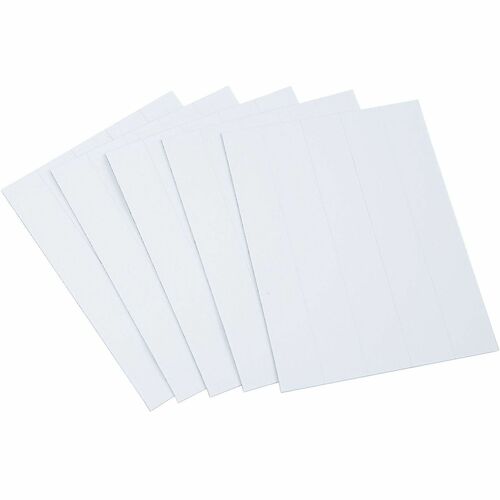 MasterVision 6" Magnetic Dry Erase Strips - 0.88" Length x 6" Width - 25 / Pack - White