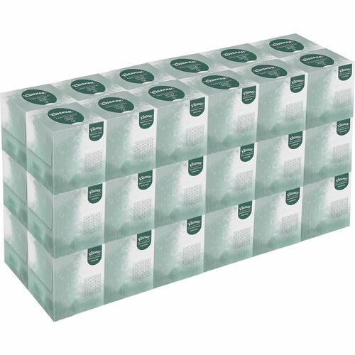 Kleenex Professional Naturals Facial Tissue Cube for Business - 8.30" Width x 7.80" Length - White - Fiber - 90 Box - 36 / Carton