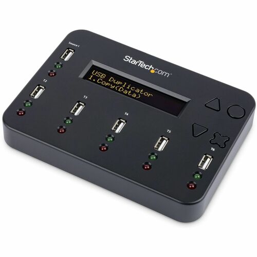StarTech.com Standalone 1 to 5 USB Thumb Drive Duplicator/Eraser, Multiple USB Flash Drive Copier/Cloner, Sector-by-Sector Copy, Sanitizer - 1 to 5 Standalone USB Flash Drive Duplicator/Eraser, Cloner/Sanitizer; Supports USB 3.0/2.0 Thumb Drives; Up to 1.