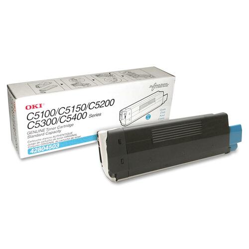 Oki Original Toner Cartridge - LED - 3000 Pages - Cyan - 1 Each - Laser Toner Cartridges - OKI42804503