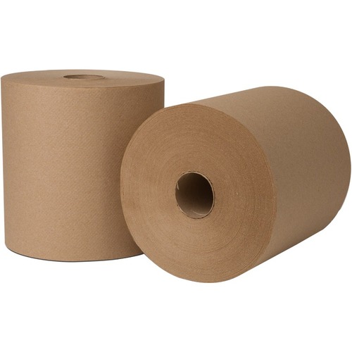 EcoSoft Controlled Paper Towel Roll - 8" Width x 800 ft Length - Natural - 6 / Roll