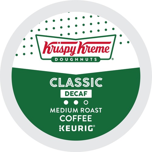 Krispy Kreme Doughnuts® K-Cup Classic Decaf Coffee - Compatible with Keurig Brewer - Medium - 24 / Box