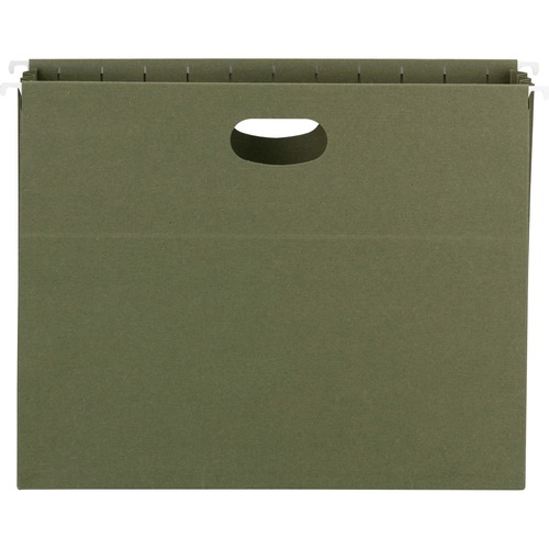 Smead Letter Recycled Hanging Folder - 8 1/2" x 11" - 3 1/2" Expansion - Standard Green - 10 / Box - Hanging Pockets - SMD64226