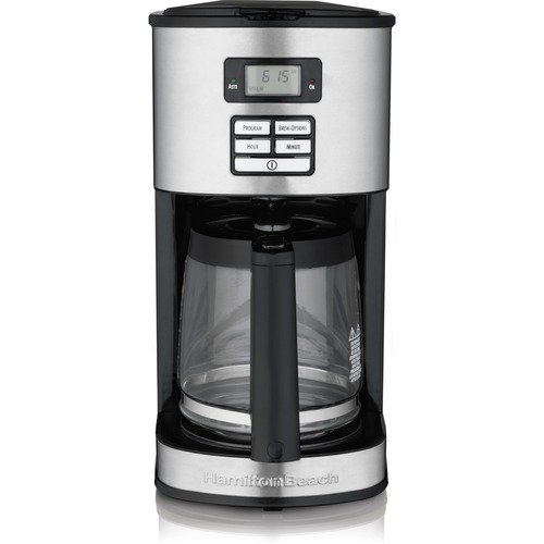 Hamilton Beach 12 Cup Programmable Coffeemaker (49618) - Programmable - 12 Cup(s) - Multi-serve - Coffee Strength Setting - Timer - Metallic - Plastic Body