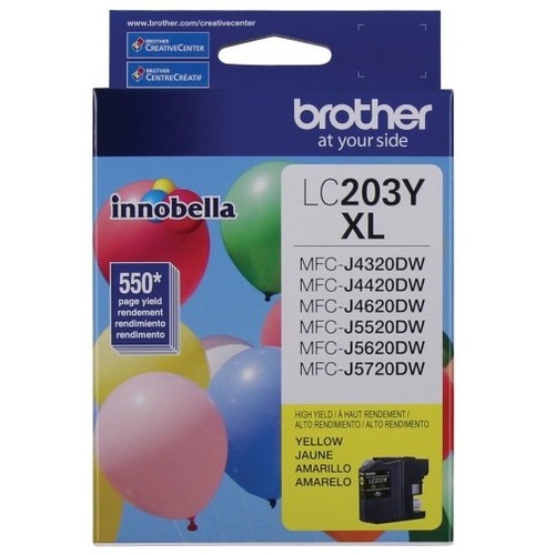 Brother Innobella LC203YS Original Ink Cartridge - Yellow - Inkjet - High Yield - 550 Pages - 1 Each - Ink Cartridges & Printheads - BRTLC203YS