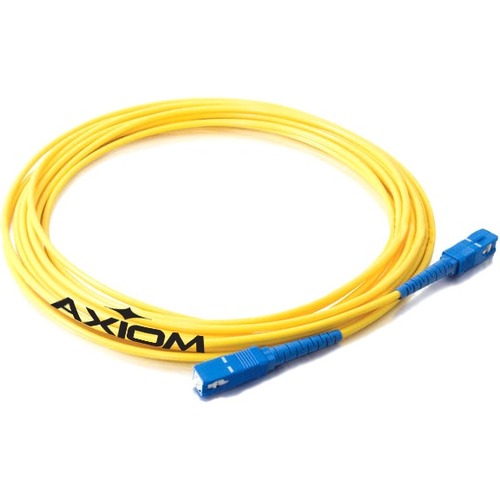 Axiom ST/ST Singlemode Simplex OS2 9/125 Fiber Optic Cable 8m - 26.2 ft Fiber Optic Network Cable for Network Device - First End: 1 x ST Network - Male - Second End: 1 x ST Network - Male - 9/125 µm - Yellow