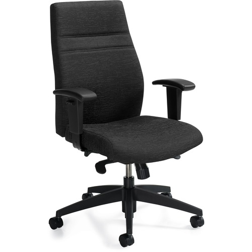 Global Management/Mid-Back Chairs - Black Coal - 1 Each