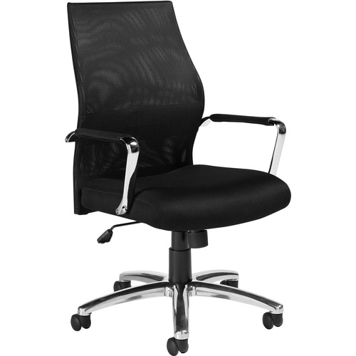 Offices To Go Executive/High Back Chairs - Black Fabric Seat - Black Back - 1 Each