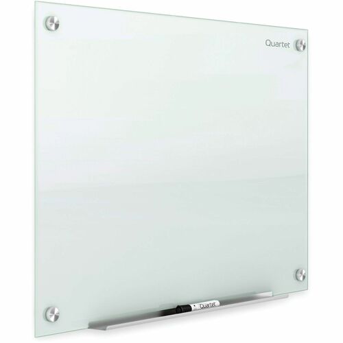 Quartet Infinity Glass Dry-Erase Whiteboard - 48" (4 ft) Width x 36" (3 ft) Height - White Tempered Glass Surface - White Frame - Horizontal/Vertical - Magnetic - 1 Each