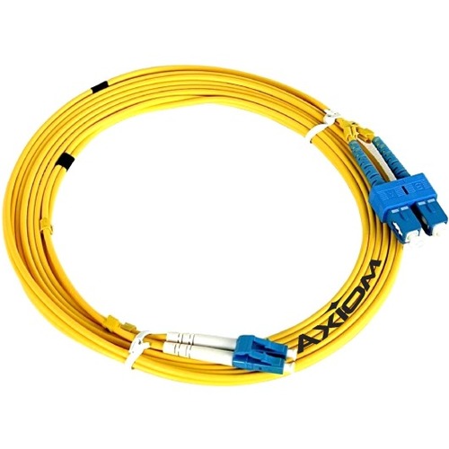 Axiom ST/ST Singlemode Duplex OS2 9/125 Fiber Optic Cable 6m - Fiber Optic for Network Device - 19.69 ft - 2 x ST Male Network - 2 x ST Male Network - Yellow