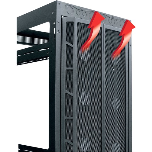 Middle Atlantic High CFM Split Rear Door, 45 RU Racks - 1320 CFM - Rack-mountable - Black - IT - Black - 45U - 120 V AC