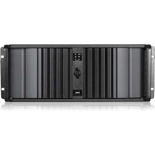 iStarUSA 4U Compact Stylish Rackmount Chassis with SEA Bezel - Rack-mountable - Black - Aluminum Alloy, SECC, Zinc-coated Steel - 4U - 7 x Bay - 2 x 3.15" , 4.72" x Fan(s) Installed - 0 - ATX, Micro ATX Motherboard Supported - 3 x Fan(s) Supported - 4 x E