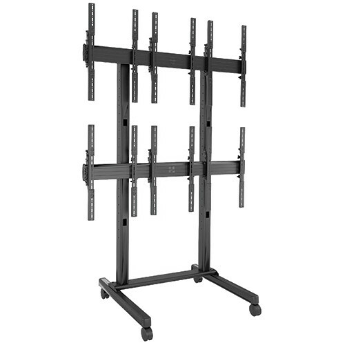 Chief FUSION 3 x 2 Portrait Micro-Adjustable Large Freestanding Video Wall Cart - Up to 46" Screen Support - 272.16 kg Load Capacity - Flat Panel Display Type Supported68" (1727.20 mm) Width - Black