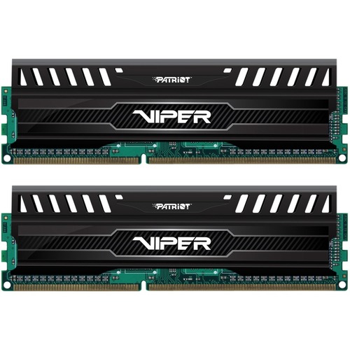 Patriot Memory Viper 3 Series, Black Mamba, DDR3 8GB (2 x 4GB) 1866MHz Dual Kit (PV38G186C0K) - 8 GB (2 x 4GB) - DDR3-1866/PC3-15000 DDR3 SDRAM - 1866 MHz - CL10 - 1.50 V - Non-ECC - Unbuffered - 240-pin - DIMM