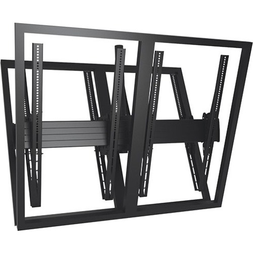 Chief Fusion Large Portrait Back-to-Back 2x1 Menu Board Ceiling TV Mount - For 40-55 Inch Flat Panel TVs - Black