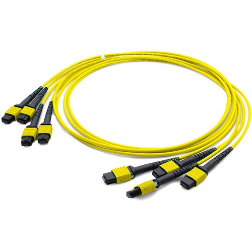 AddOn Fiber Optic Network Cable - 9.8 ft Fiber Optic Network Cable for Network Device - First End: 4 x MPO Network - Female - Second End: 4 x MPO Network - Female