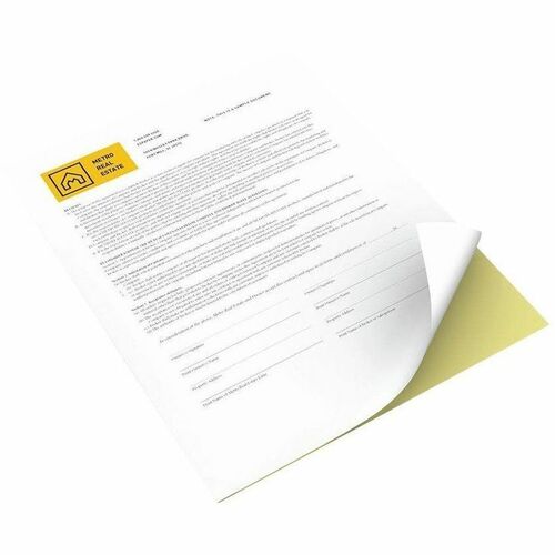 Xerox Carbonless Paper - 92 Brightness - 8 1/2" x 11" - Uncoated - Yellow, White - 250 / Pack