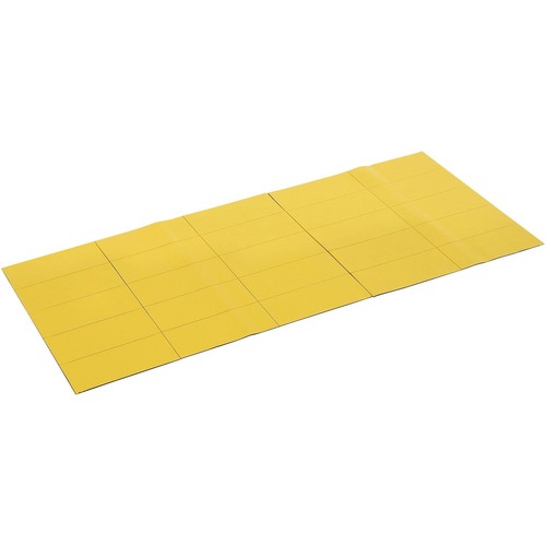 MasterVision 2" Magnetic Dry Erase Strips - 2" Length x 0.88" Width - For Board, Steel - 25 / Bag - Yellow