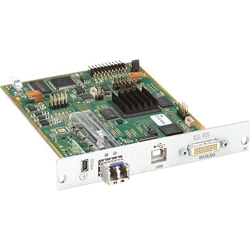 Black Box DKM FX Modular KVM Extender Transmitter - Dual Head DVI-D, USB HID, FIBER
