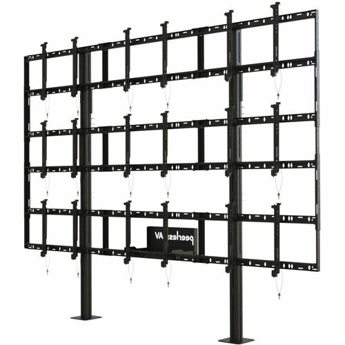 Peerless-AV Modular Video Wall Pedestal Mount 3x3 Configuration For 46" to 55" displays - Up to 55" Screen Support - 408.23 kg Load Capacity - 93.43" (2373.12 mm) Height x 10.09 ft (3075.18 mm) Width x 13.36" (339.34 mm) Depth - Floor - Powder Coated - Al