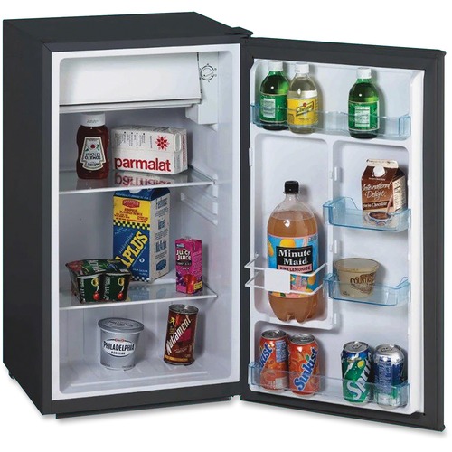 Avanti RM3316B 3.3 cubic foot Chiller Refrigerator - 3.30 ft³ - Manual Defrost - Flat Back - Manual Defrost - Reversible - 3.30 ft³ Net Refrigerator Capacity - 120 V AC - Black