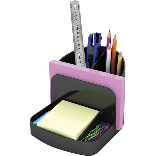 Deflecto Sustainable Office Desk Caddy - 5" Height x 5.4" Width x 6.8" Depth - Desktop - 30% - Black - Plastic - 1 Each