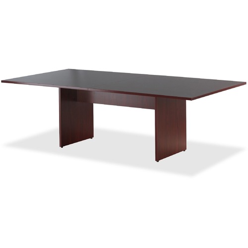 Lorell Essentials Rectangular Modular Conference Table - Laminated Rectangle, Mahogany Top - Panel Leg Base - 2 Legs - 70.88" Table Top Width x 35.38" Table Top Depth x 1.25" Table Top Thickness - 29.50" Height - Conference Room, Meeting - Assembly Requir