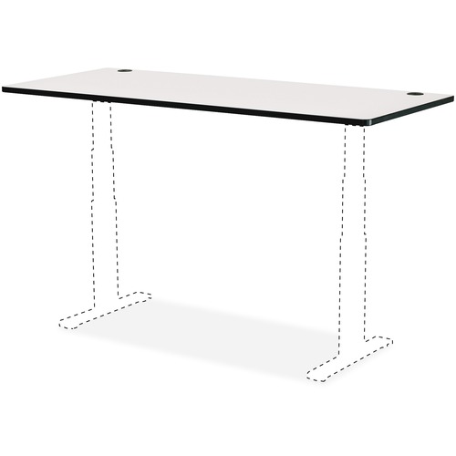 Safco Gray Laminate Electric Height-Adjustable Table Tabletop - For - Table TopGray Rectangle, High Pressure Laminate (HPL) Top - 265 lb Capacity - 60" Table Top Length x 24" Table Top Width x 1" Table Top Thickness - Training - 1 Each