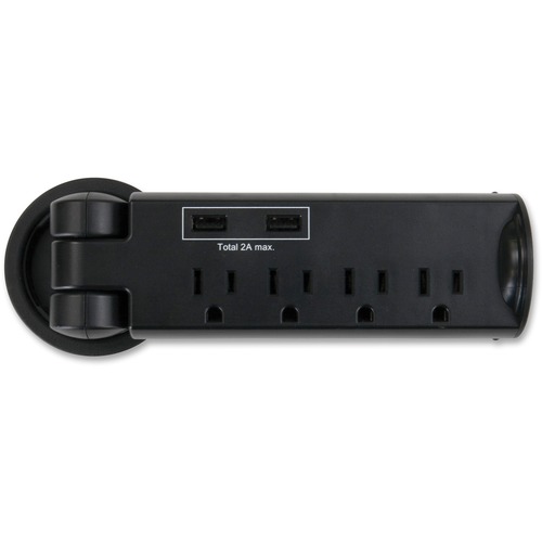 Safco USB Power Module - 5 x Power Receptacles Tabletop, Desktop - 1 Each