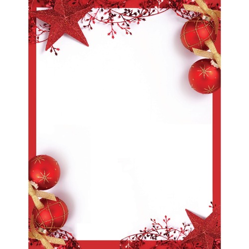St. JamesÂ® Holiday Collection Laser, Inkjet Bond Paper - Recycled - Letter - 8 1/2" x 11" - 24 lb Basis Weight - 25 / Pack