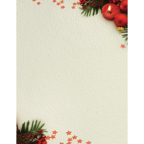 St. James® Holiday Collection Laser, Inkjet Bond Paper - Recycled - Letter - 8 1/2" x 11" - 24 lb Basis Weight - 25 / Pack - Fine Stationery - FST88029
