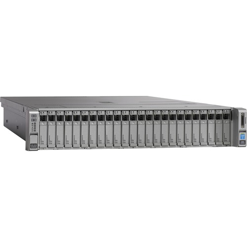 Cisco Barebone System - 2U Rack-mountable - 2 x Processor Support - DDR4 SDRAM Maximum RAM Support - 24 Total Memory Slots - 12Gb/s SAS RAID Supported, Serial ATA Controller - 24 2.5" Bay(s) - Processor Support (Xeon) - Gigabit Ethernet - 2 USB 3.0 Port(s