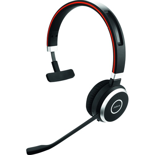 Jabra Evolve 65 UC Mono - Mono - USB - Wireless - Bluetooth - 98.4 ft - Over-the-head - Monaural - Supra-aural - Noise Cancelling, Noise Reduction Microphone - Noise Canceling