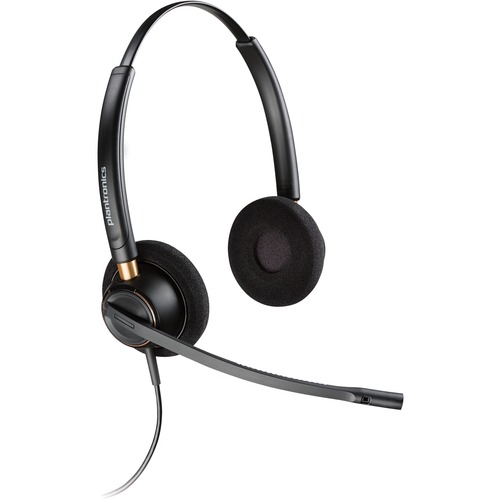 Plantronics Over-the-head Binaural Corded Headset - Stereo - Wired - Over-the-head - Binaural - Supra-aural - Noise Cancelling Microphone