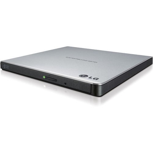 LG GP65NS60 DVD-Writer - External - 1 x Retail Pack - Silver - DVD-RAM/±R/±RW Support - 24x CD Read/24x CD Write/24x CD Rewrite - 8x DVD Read/8x DVD Write/8x DVD Rewrite - Double-layer Media Supported - USB 2.0