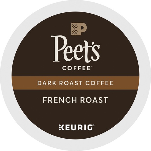 Peet's Coffee™ K-Cup French Roast Coffee - Compatible with Keurig Brewer - Regular - Dark - K-Cup - 22 / Box