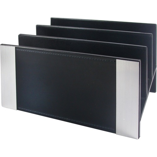 Artistic Architect Line Letter Sorter - Desktop - Durable - Black, Aluminum - 1 Each - Desktop Organizers - AOPART43003