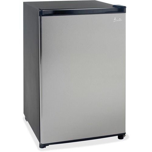 Avanti RM4436SS 4.4 Cubic Foot Refrigerator - 4.40 ft³ - Manual Defrost - Reversible - 3.80 ft³ Net Refrigerator Capacity - 0.06 ft³ Net Freezer Capacity - 120 V AC - 228 kWh per Year - Black, Stainless Steel - Built-in