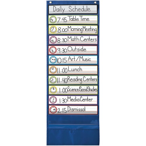 Carson Dellosa Education Deluxe Scheduling Pocket Chart - Skill Learning: Chart, Classroom, Time, Illustration