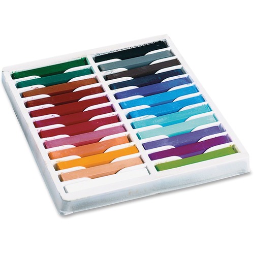 Creativity Street 24-color Square Artist Pastels Set - 2.5" Length - 0.4" Diameter - Assorted - 24 / Set