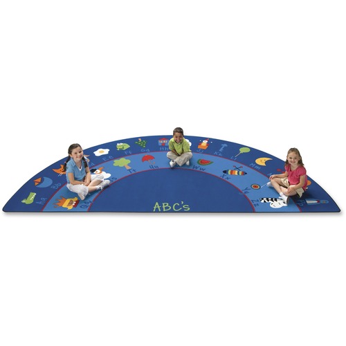 Carpets for Kids Fun With Phonics Semi-circle Rug - 11.67 ft Length x 70" Width - Half Circle - Fun With Phonics